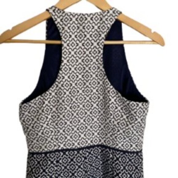 Laundry by Shelli Segal Navy & White Sleeveless Dress 4 - Picture 4 of 5